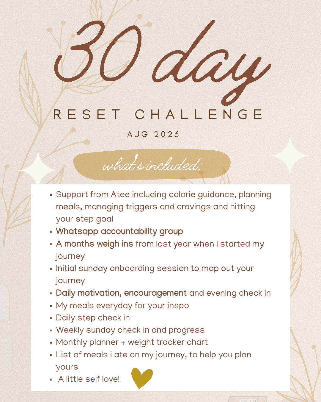 30 Day Reset | Group Challenge ✨ August 2026