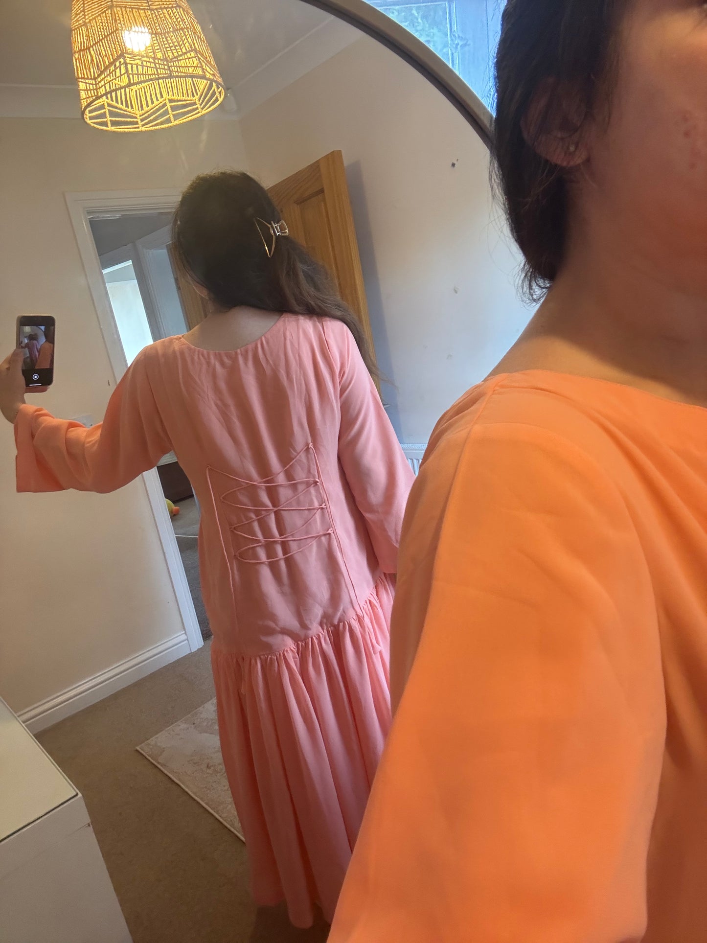 SIENNA | Peach Chiffon Dress