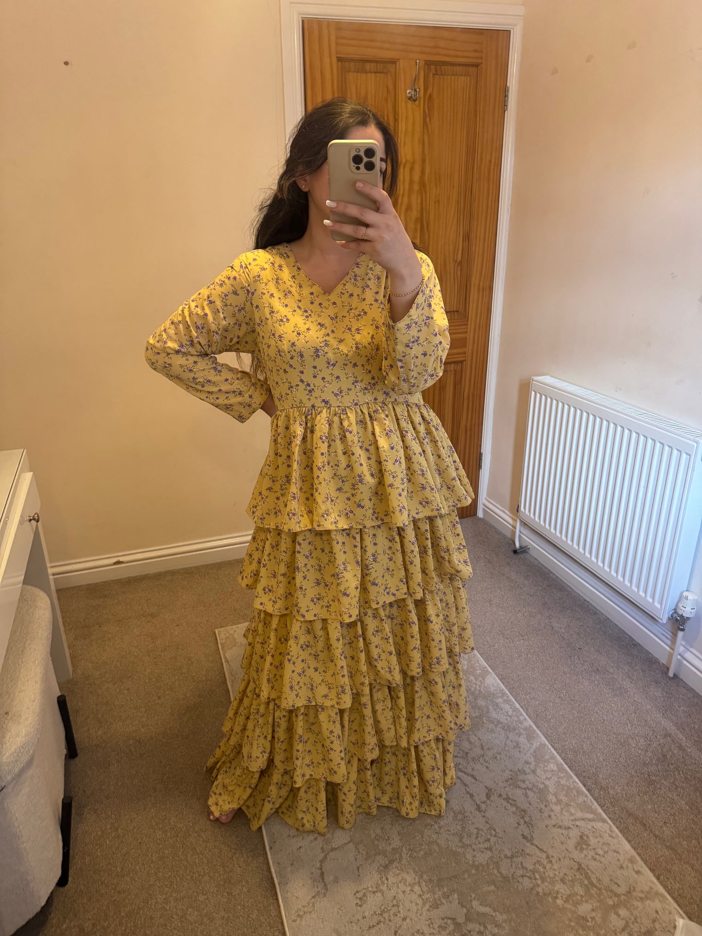 Ruffle Yellow Dress