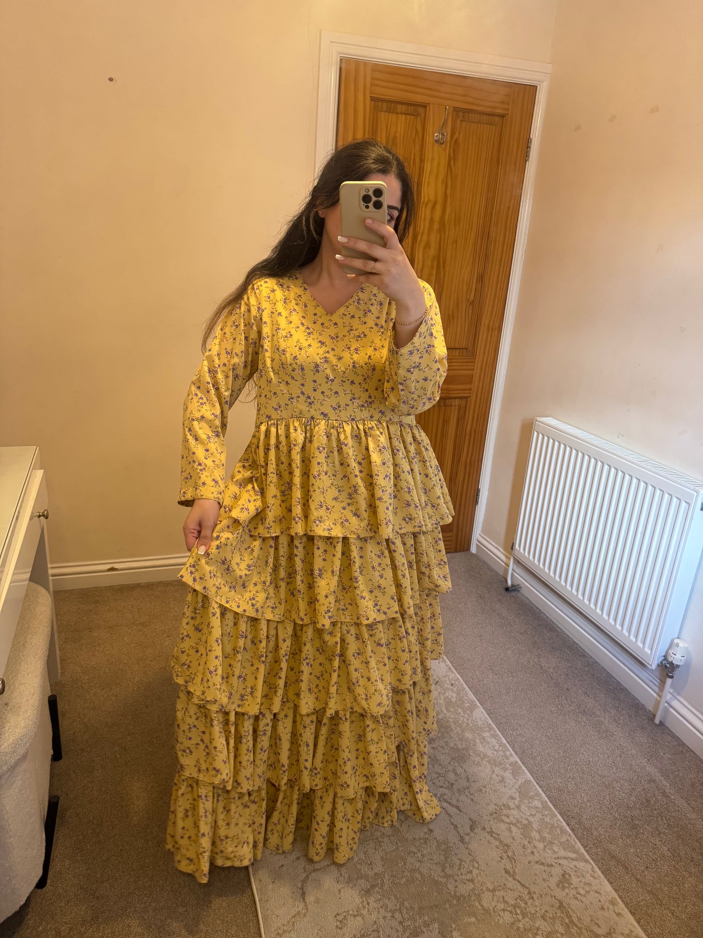 Ruffle Yellow Dress