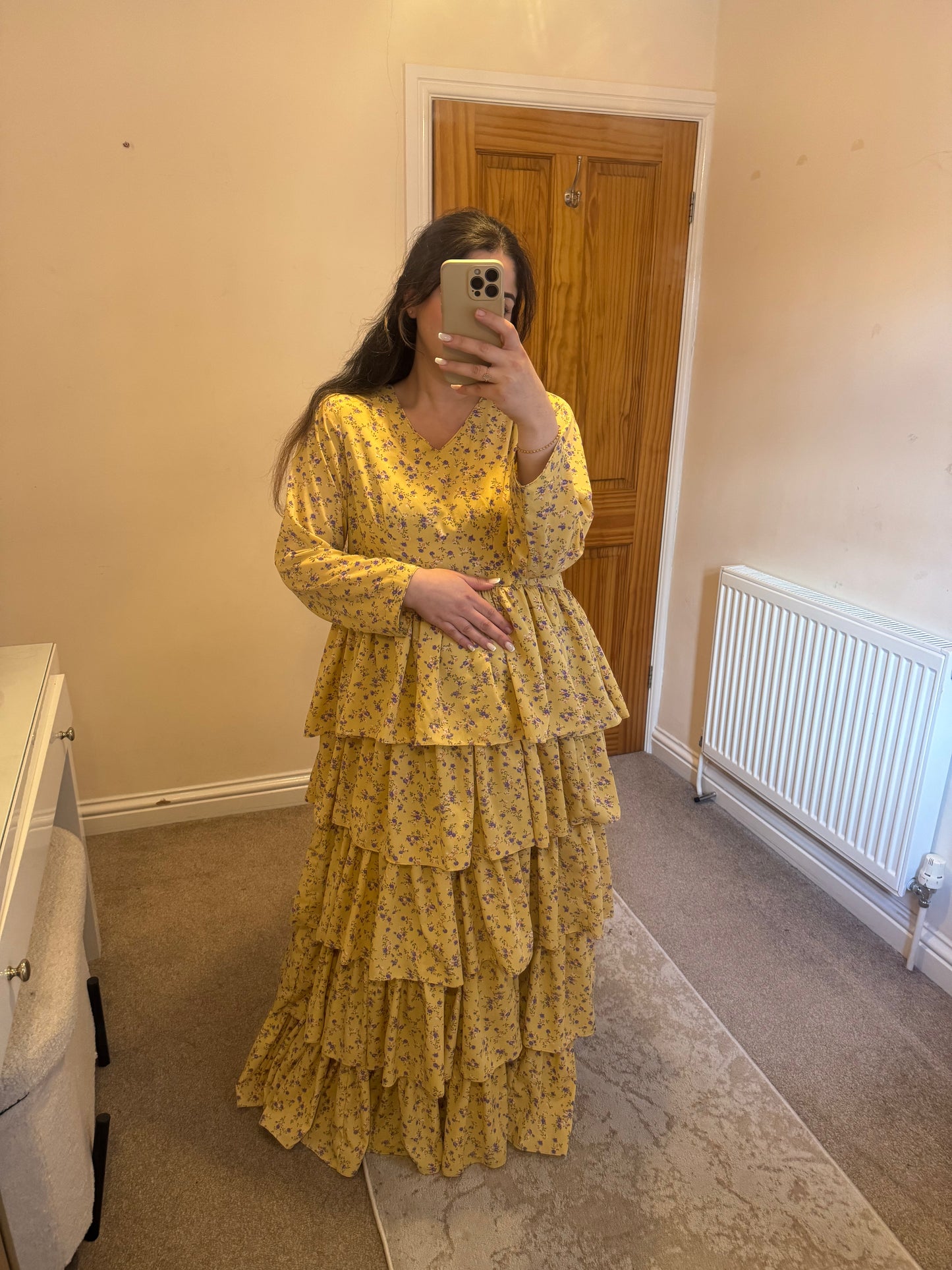 Ruffle Yellow Dress