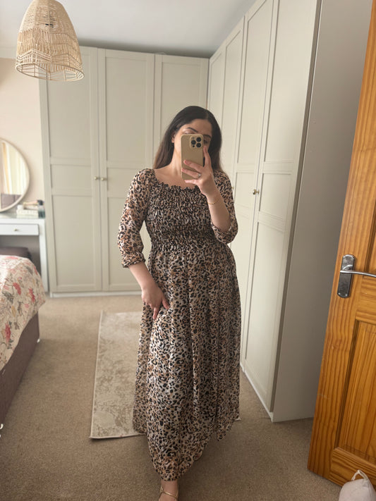 Cheetah Print Maxi Dress