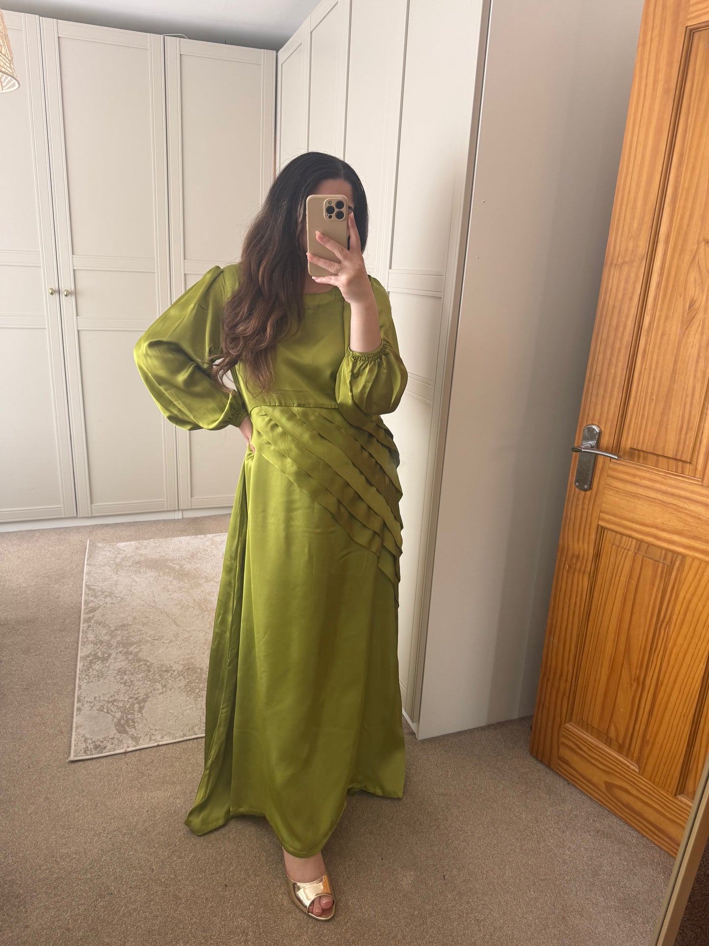 Jade Satin Dress